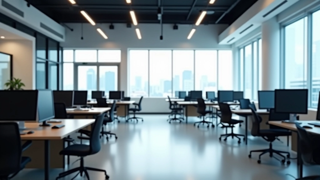 Cyberport Singapore hub workspace with modern design studio, computers and collaborative workspace environment