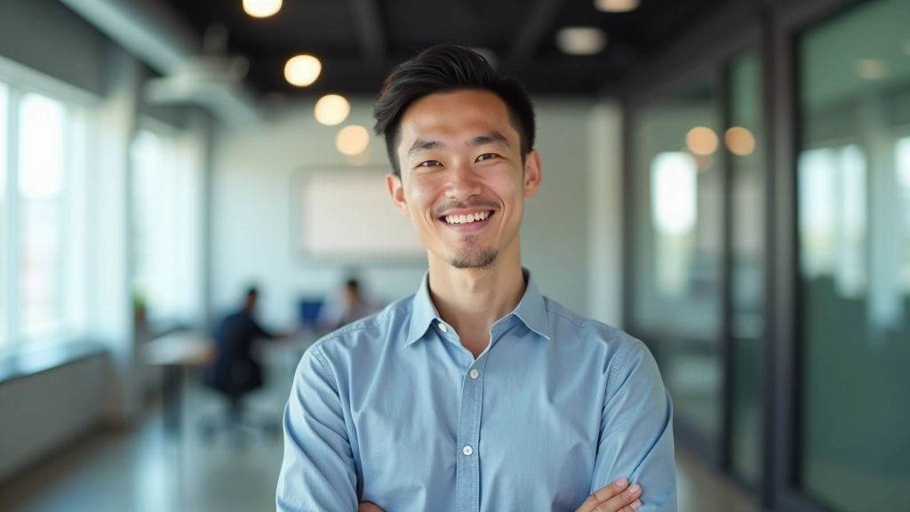 Lead instructor portrait, experienced web designer at Cyberport